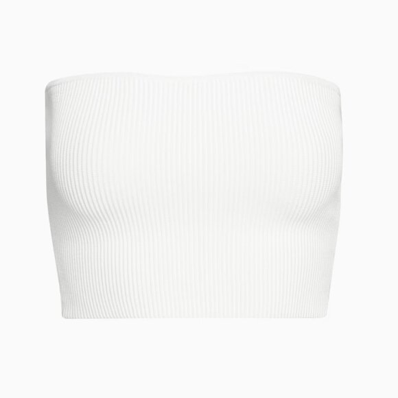 Aritzia Babaton Sculpt Knit Tube Top in White. Save $27! - Picture 6 of 9